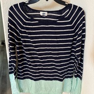 Old Navy Navy and White Knit Top